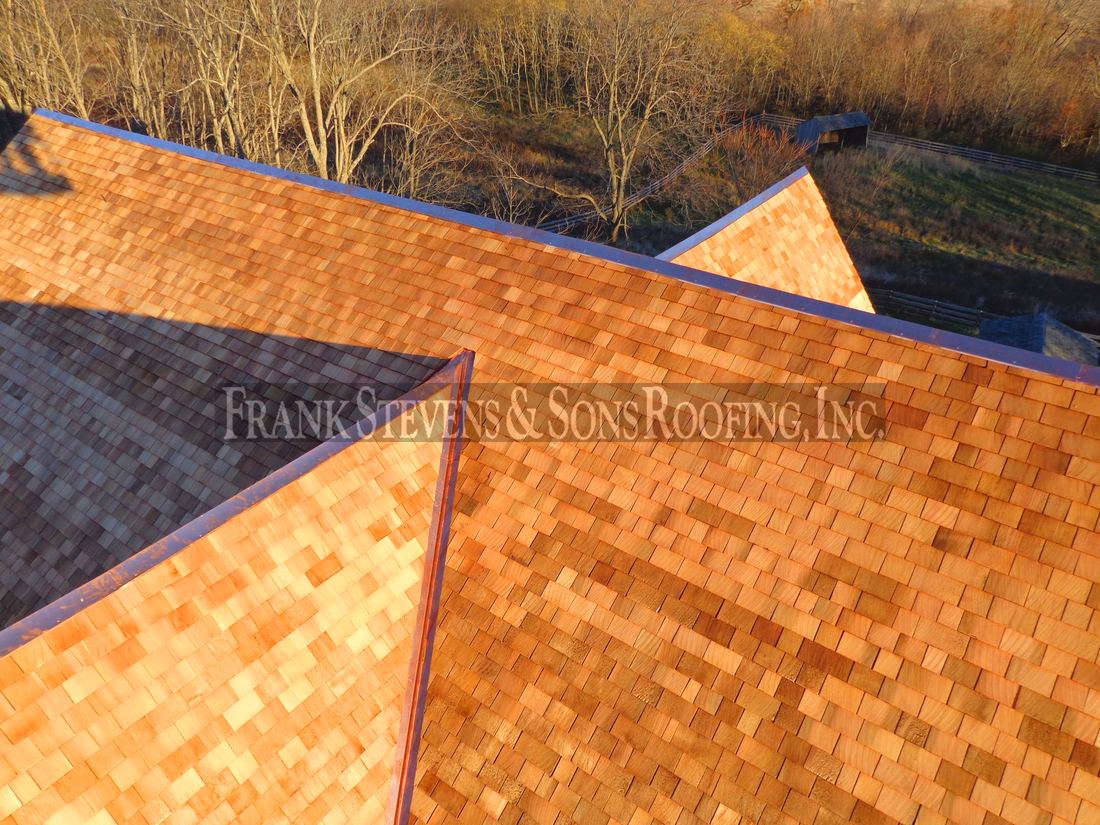 Cedar wood shingle roof replacement, Orange County NY