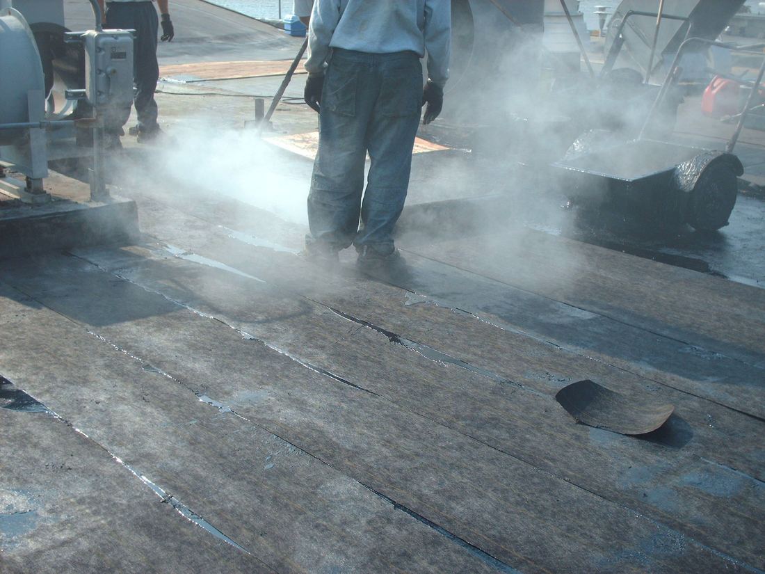 Flat roof installation