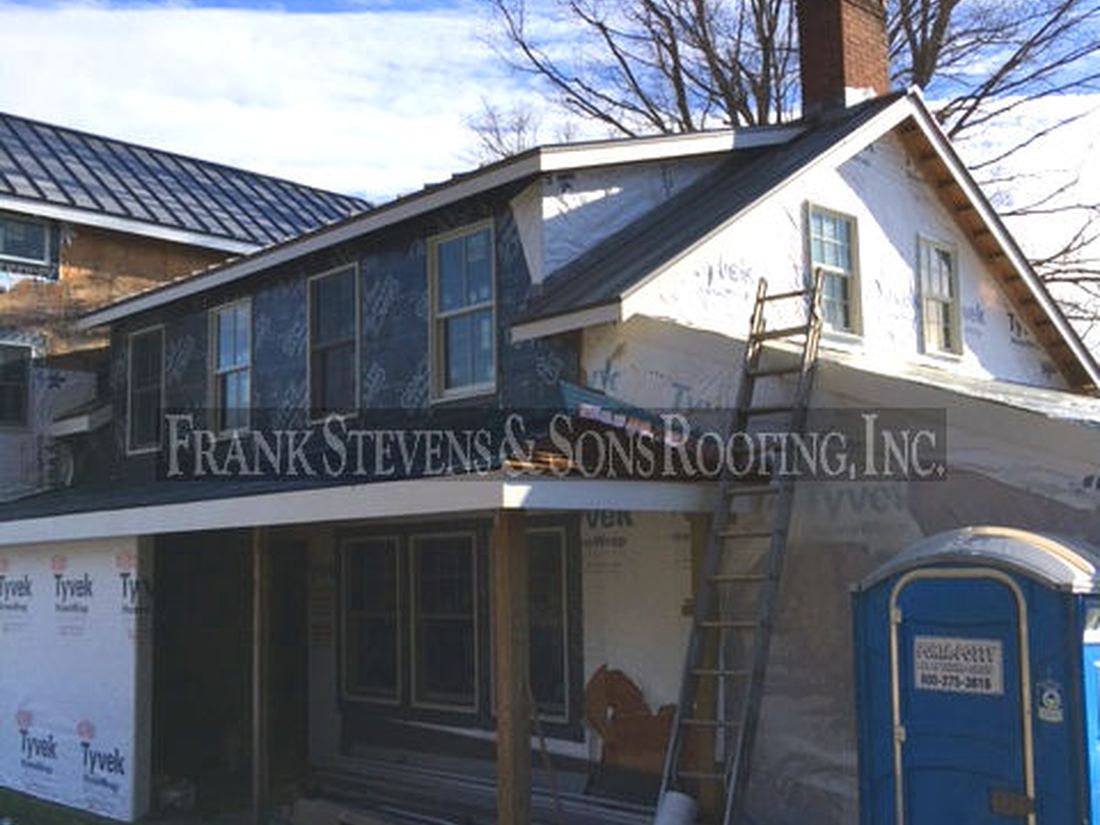 Standing seam metal panel installation, Cornwall NY