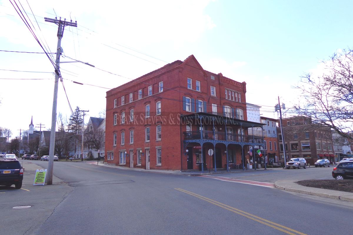 Demarest Building, Warwick, NY &mdash; roof replacement by Frank Stevens & Sons