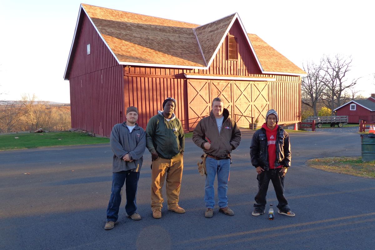 Historic Hill-Hold Barn cedar shake roof replacement