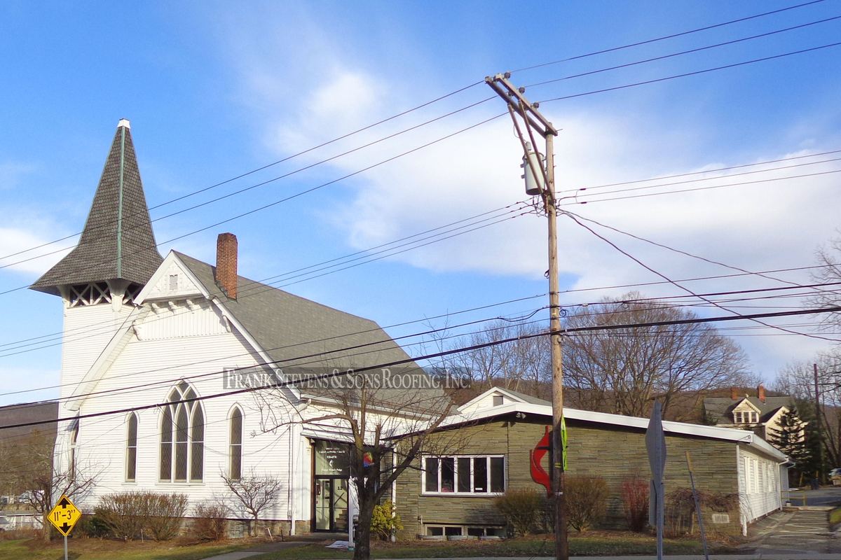 United Methodist Church, Central Valley, NY &mdash; roof replacement by Frank Stevens & Sons