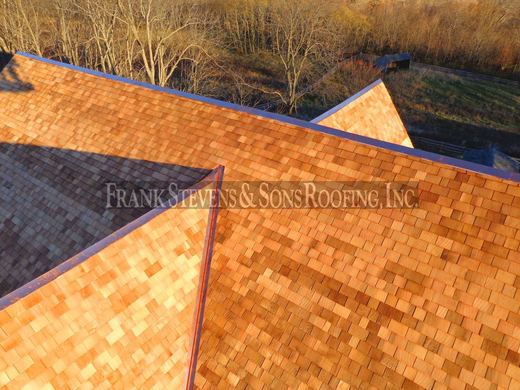 Cedar wood shingle roof replacement, Orange County NY